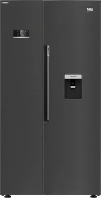 Produktbild von Beko GN163241XBRN, Freistehend, Amerikanische Tür, Schwarz, 2 Tür(en), Tür-zu-Tür, Berührung