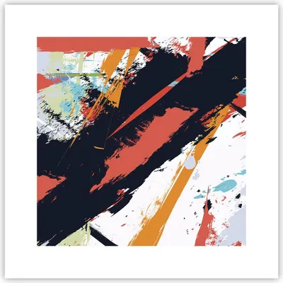 Produktbild von Poster - Poster ohne Rahmen - Abstraktion Graffiti Modern - 30x30 cm - Wand Bild - Wanddeko - Wandbilder - Kunstposter - Wandposter - Bilder - Kunstdruck - Wanddekoration - Wandbild - P2XAC30x30-4257