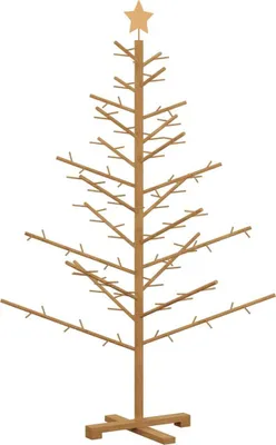 Image de Arbre de Noël en bois Marron 150 cm Bois de pin massif