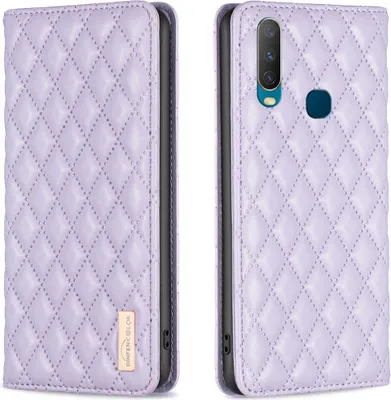 Obrázek produktu pro VIVO Y11 Y15 Y12 Y17 Pouzdro, Elegantní Flip Kožené Pouzdro s Kapsami na Karty a Stojánkem pro VIVO Y11 Y15 Y12 Y17 Fialová