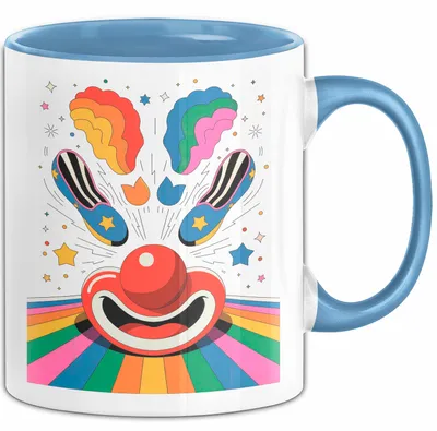 Produktbild von Clown Tasse Geschenk Lustige Geschenkidee Spruch Für Zirkus Humor Liebhaber (Blau)