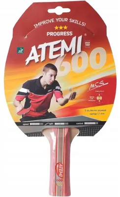 Produktbild von Atemi - "600" Tischtennisschläger PP7893 (Einheitsgröße) (Rot/Orange)