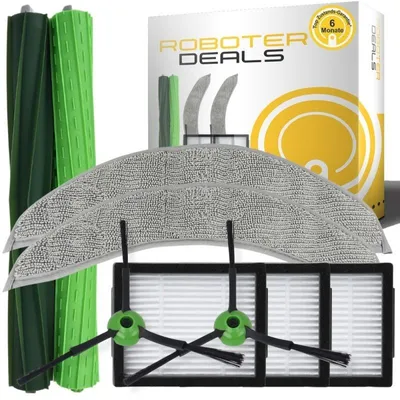 Immagine prodotto di Kit di accessori e ricambi per iRobot Roomba Combo 10 Max (2 spazzole principali, 2 filtri, 2 spazzole laterali, 2 panni)