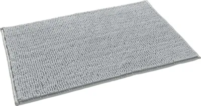 Produktbild von Badematte - 50 x 80 cm - Silbergrau - waschbar - mit Anti-Rutsch-Beschichtung