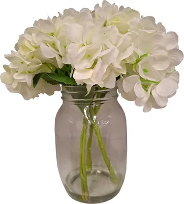 Produktbild von Hortensie Weiß in Vase Kunstblume Flora