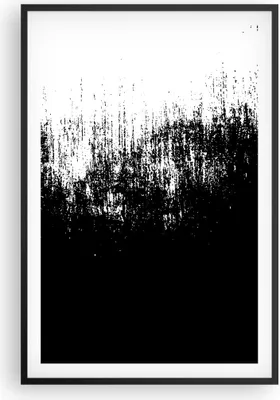 Produktbild von Gerahmtes Poster - Schwarzer Rahmen - Abstraktion dunkel schwarz und weiß - 61x91,5 cm - Wand Bild - Wanddeko - Wandbilder - Kunstposter - Wandposter - Bilderrahmen - Bilder - P2BPA61x91-4601