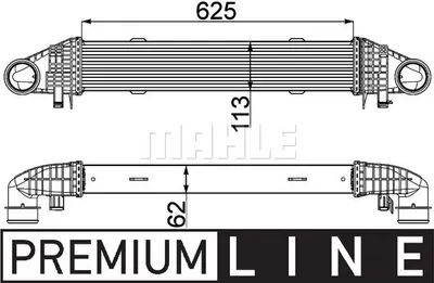 Produktbild von MAHLE CI 359 000P Ladeluftkühler LLK passend für MERCEDES-BENZ C-Klasse Limousine (W204) Turbo Intercooler