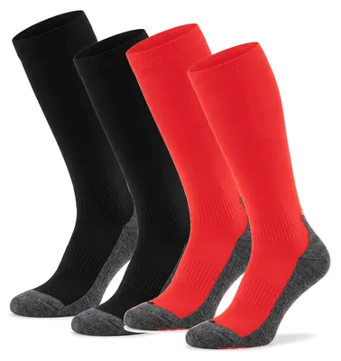 Produktbild von Black Snake Kompressionssocken Laufen 2 Paar Damen Herren - 42/45 - Schwarz/Rot