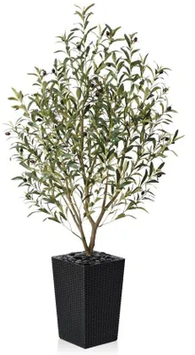Obrázek produktu pro Umělý olivovník, 150 cm, černé květináče, dekorace