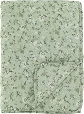 Produktbild von Chic Antique Quilt AIX Grün mit BLUMEN 180x130 cm Baumwolle Tagesdecke