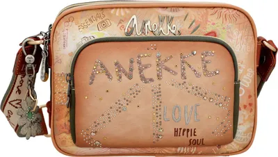 Immagine prodotto di Anekke borsa a tracolla Peace & Love Flower 3 Compartment Crossbody Bag Multicolor marrone