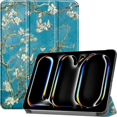 Produktbild von iPad Pro 11 (2024/2025) Hülle - Coverup Tri-Fold Ständer Klapphülle mit Schlaf/Wach-Funktion - Blüte