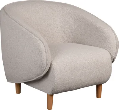 Produktbild von Mr. Deko Loungesessel Alezio beige aus Strukturstoff, skandinavisches Design
