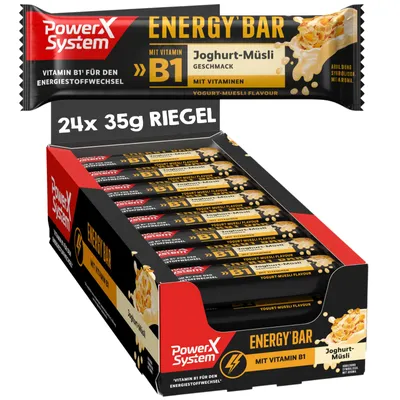 Produktbild von Power System Energy Bar Joghurt-Müsli 13% Proteinriegel 24 x 35 g