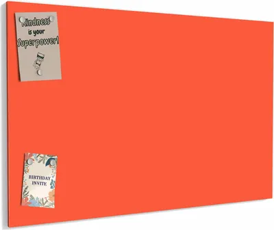 Produktbild von Magnettafel 90 x 60 cm „Rotoranger Hintergrund“ – Magnetwand aus Metall, beschreibbar mit Whiteboard-Marker – Memoboard für Küche & Büro