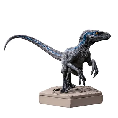 Produktbild von Iron Studios - Jurassic World Icons Statue Velociraptor B Blue 7 cm