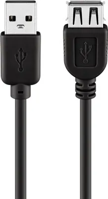 Obrázek produktu pro goobay USB 2.0 Hi-Speed prodlužovací kabel černý 0,6 m