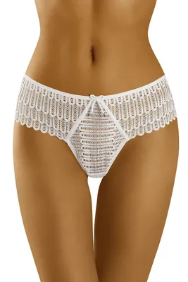 Produktbild von Wolbar damen slip brazilian spitze unterhose unterwäsche wb421, weiß, xl