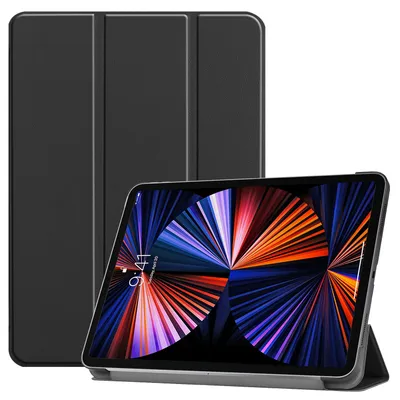 Image de Housse pour Apple iPad Pro 12.9 2021 5e génération 12.9 pouces Smart Cover Etui avec fonction support et fonction veille/réveil automatique Noir