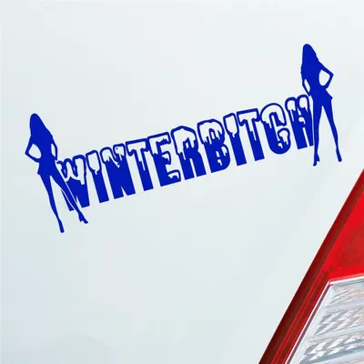 Produktbild von Auto Aufkleber Winterbitch Winter Bitch Schnee Tuning 15x6 cm Dunkelblau Sticker Heckscheibenaufkleber