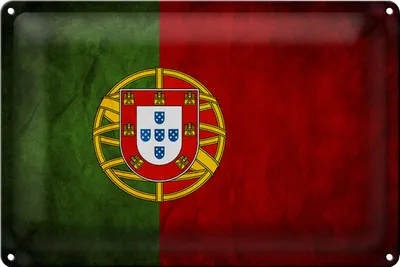 Produktbild von Blechschild Flagge 40x30cm Portugal Fahne