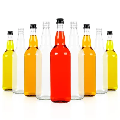 Produktbild von SuperButelki.pl – 40x Glasflasche „Monopol“ 700 ml für Wodka, Liköre – Klarglas für Spirituosen und Selbstgemachtes, Monopolflaschen 0,7 l, 40 Stück