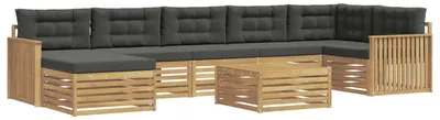 Productafbeelding van vidaXL Tuinset met 8 zitplaatsen, wit en antraciet