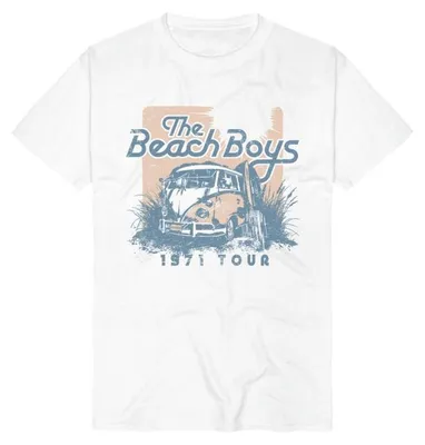 Produktbild von The Beach Boys T-Shirt Herren Tour 1971 weiß Band-Merch, Bands 100% Baumwolle M