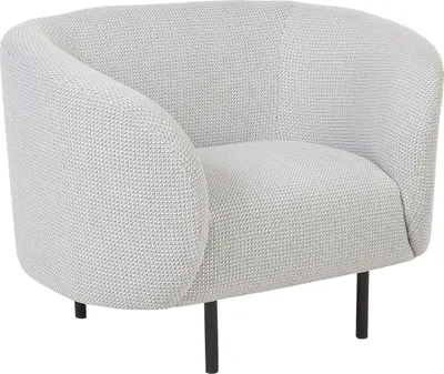 Zdjęcie produktu dla BELIANI Fotel czarno-biały koktajlowy w stylu glam retro tapicerka czarne nóżki