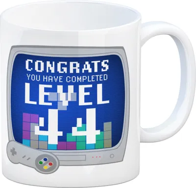 Produktbild von Witziger Kaffeebecher für den 44. Geburtstag mit Motiv: Gamer