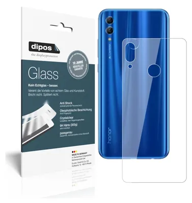 Produktbild von 2x Schutzfolie für Honor 10 Lite Rückseite - Anti-Shock 9H Folie dipos Glass