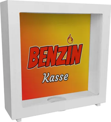 Produktbild von Benzinkasse Rahmen Spardose aus Holz aus Keramik für Spritgeld