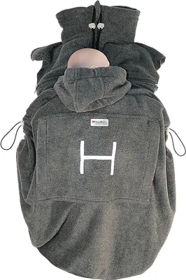 Produktbild von Hoppediz® Fleece-Cover "Basic" - wärmendes Tragecover für kalte Wintertage, Design: anthrazit