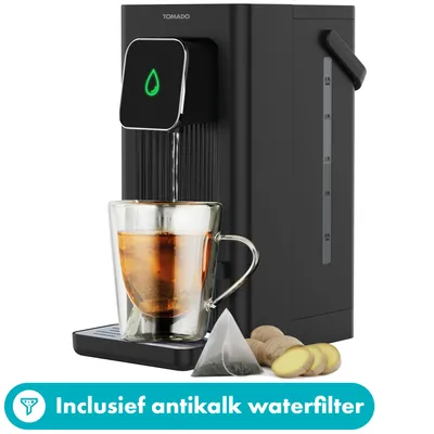 Productafbeelding van Tomado TWD2502B - Heetwaterdispenser - 2,5 liter inhoud - direct heet water - Zwart