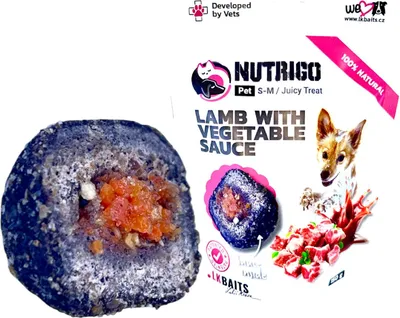 Obrázek produktu pro NUTRIGO Jehněčí se zeleninovou omáčkou, S-M, 150g