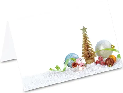 Produktbild von PRICARO Tischkarten "Weihnachtsdekoration", 50 Stück