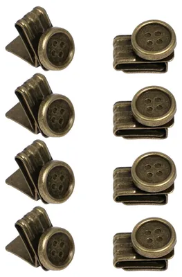 Productafbeelding van Bretelclips - 8 Stuks, Metalen Broekklemmen voor Bretels