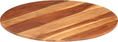 Immagine prodotto di Piano Tavolo in Legno Massello di Acacia Rotondo 15-16 mm 80 cm