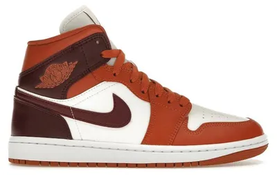 Produktbild von Jordan 1 Mid Dusty Peach Night Maroon (Women's) - EU 44.5
