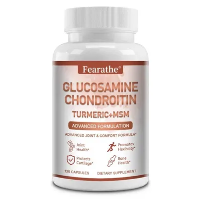 Image de Glucosamine, chondroïtine, curcuma et MSM (4200 mg) – Soutien articulaire triple concentration