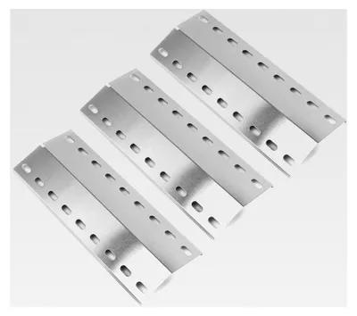 Produktbild von Universal Brennerabdeckung 39,5 x 15 cm für verschiedene Grillmarken, Edelstahl Flammenverteiler 3 Stück