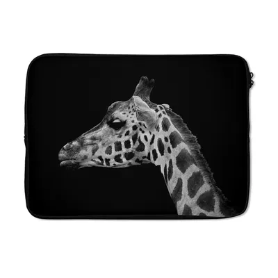 Produktbild von MuchoWow® Laptop Hülle 14 ZollTiere - Giraffe - Schwarz - Weiß Laptoptasche - Laptoptasche - Stoßsicher - Schutzhaube