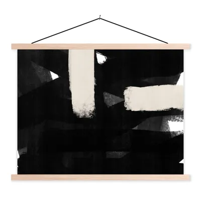 Produktbild von MuchoWow® Textilposter Abstrakt - Pastell - Minimalismus 60x45 cm mit holzfarbenen Rahmen - Bild