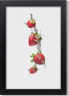 Produktbild von Bild 20x30 MDF-Rahmen, Wandkunst Erdbeeren