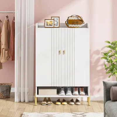Produktbild von Moderner Schuhschrank - Schuhregal - Schuhaufbewahrung - Schuhmöbel - Schuhablage - 6 Ebenen - Verstellbare Einlegeböden