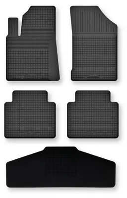 Zdjęcie produktu dla Dywaniki gumowe z tunelem do Toyota Prius IV 2017- (hatchback) – 5 szt., czarne, dobierane – Wielganizator Semi-Universal