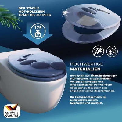 Produktbild von Famanu WC-Sitz Duroplast mit Soft-Close-Mechanismus - Hochwertig und leicht zu reinigen