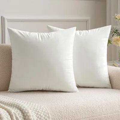 Produktbild von Kissenbezug 2er Set 40x40 cm Samt Weiß