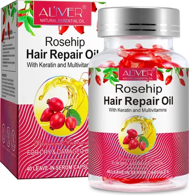 Obrázok produktu pre Šípkové olejové kapsule na vlasy Aliver - 40 ks