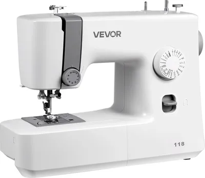 A white VEVOR sewing machine is shown against a white background.